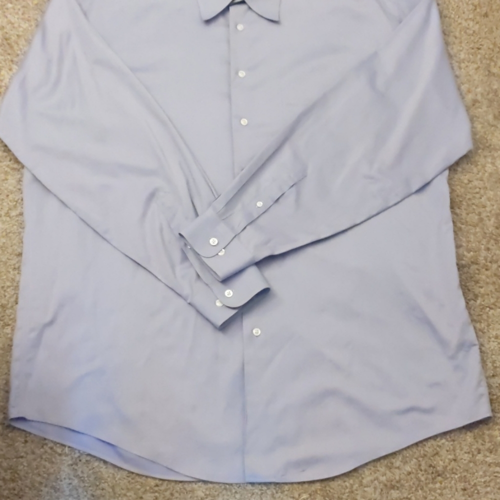 Pronto-Uomo Light Purple Dress Shirt . 17.5 36/37 Tall - Picture 4 of 13